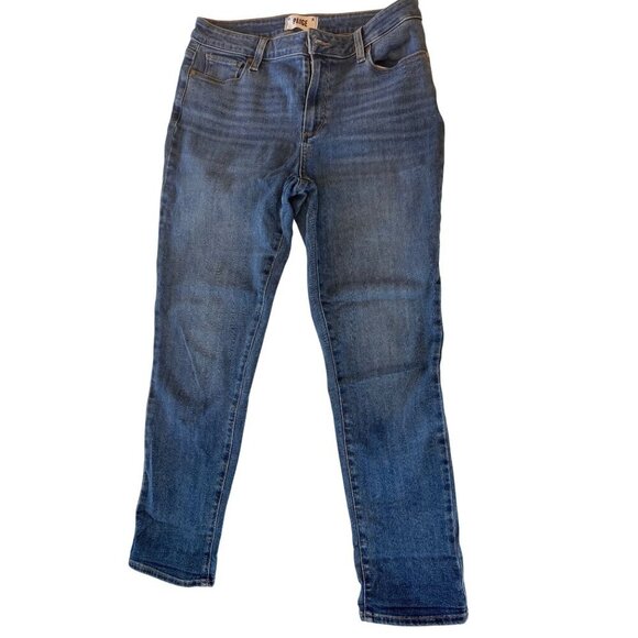 PAIGE Denim Brigitte Slim Fit Jeans Light Wash Sz 28 EUC Designer Denim Mid-Rise - Picture 1 of 9